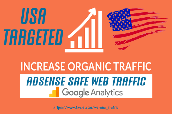 I will send adsense safe organic website traffic from USA