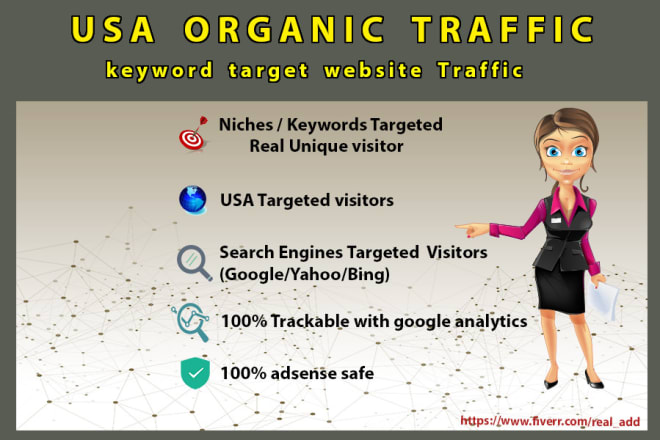 I will send adsense safe USA organic traffic, keyword targeted