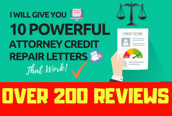 I will send you attorney written credit repair letters for 2020