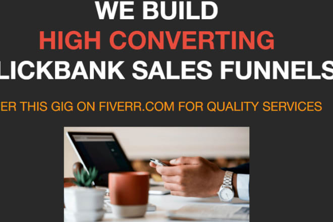 I will setup clickbank affiliate marketing sales funnel or website