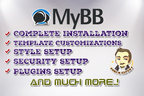 I will setup mybb fix bugs and customize it professionally