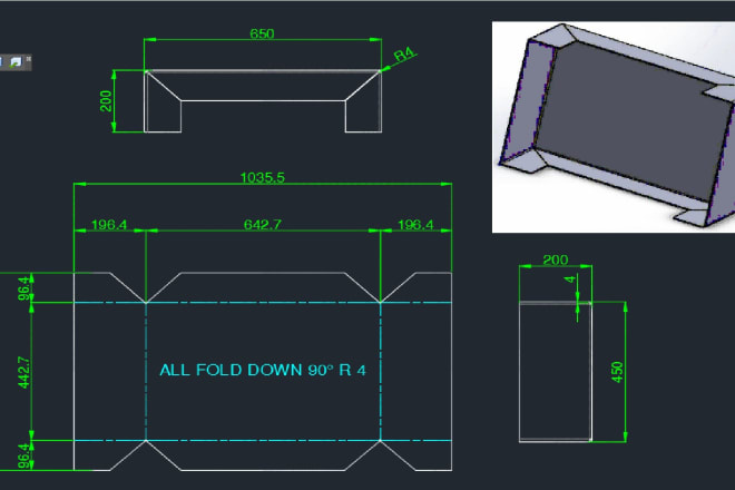 I will sheet metal drawing for laser machine and production