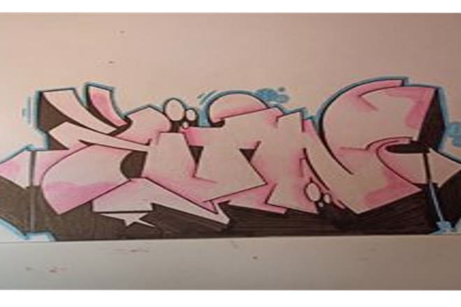 I will sketch your name in graffiti wildstyle or throwie style