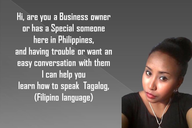 I will teach you tagalog, filipino language online