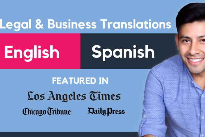 I will translate any business or legal document professionally