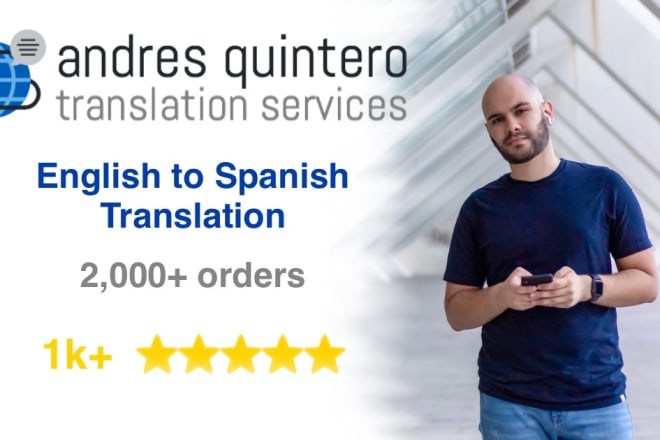 I will translate from english to spanish