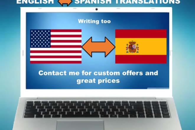 I will translate or write, english, spanish 1000 words
