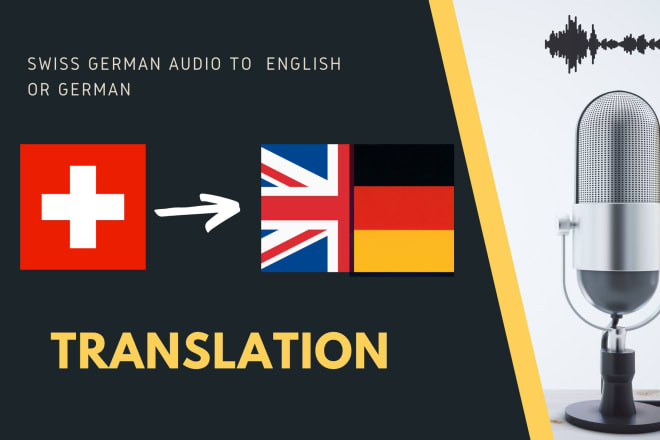 I will translate swiss german audio or video to english or german