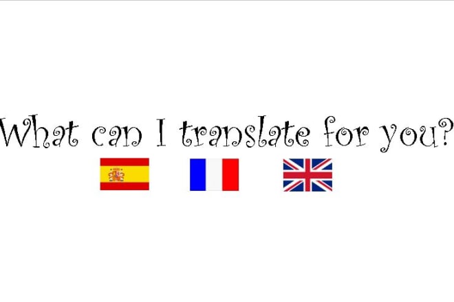 I will translate to french and spanish