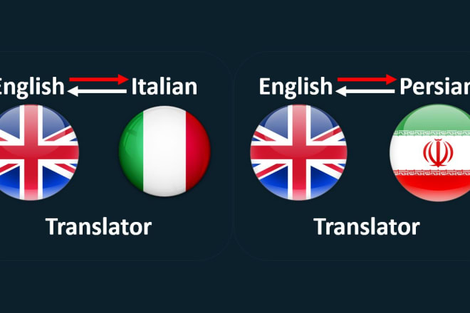 I will translate your documents from english to persian or italian and vice versa