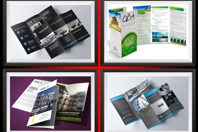 I will tri fold brochure two fold brochure design