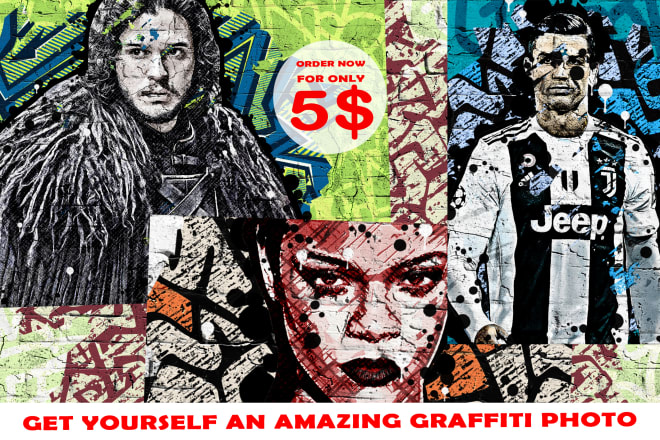 I will turn every photo into amazing graffiti in photoshop 3rd order free