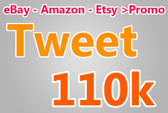 I will tweet ebay amazon etsy products 100k followers