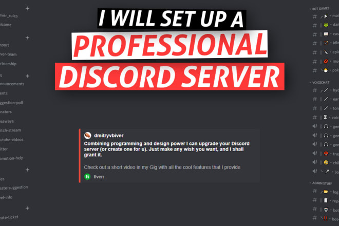I will upgrade your discord channel to god level
