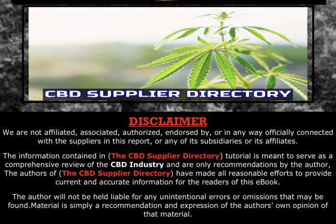 I will verified cbd dropshippers and wholesalers