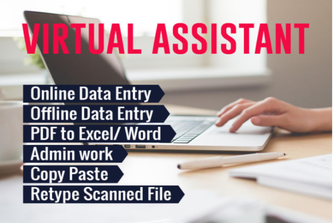 I will virtual assistant for mis data entry dashboard reporting and research