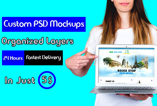 I will website design mockup landing page and inner pages in photoshop within 12 hours