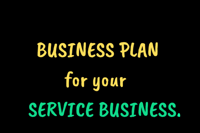 I will write a business plan for your service based business