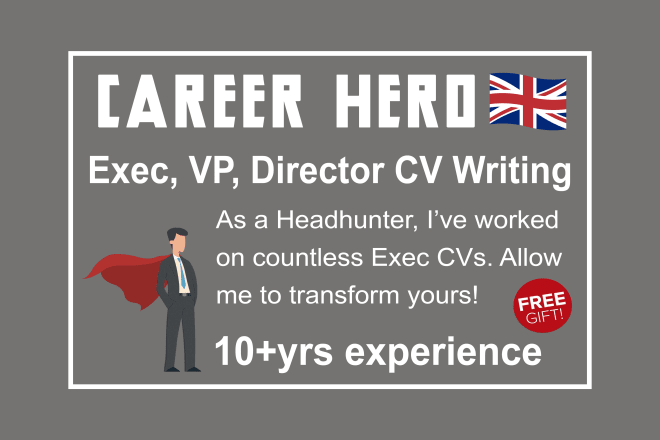 I will write a high impact cv or resume for senior executives, directors and vps
