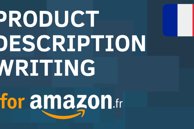 I will write a product listing in french for amazon france