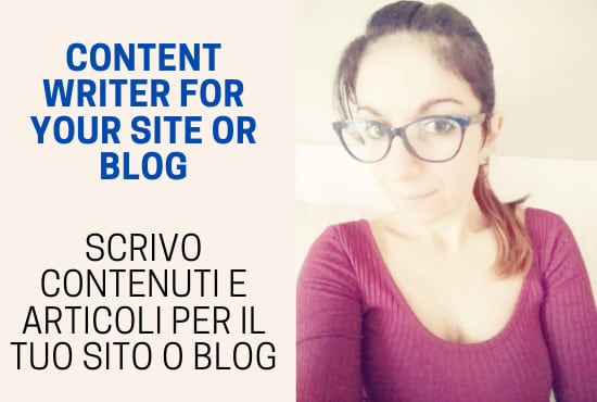 I will write content for your blog and site in italian