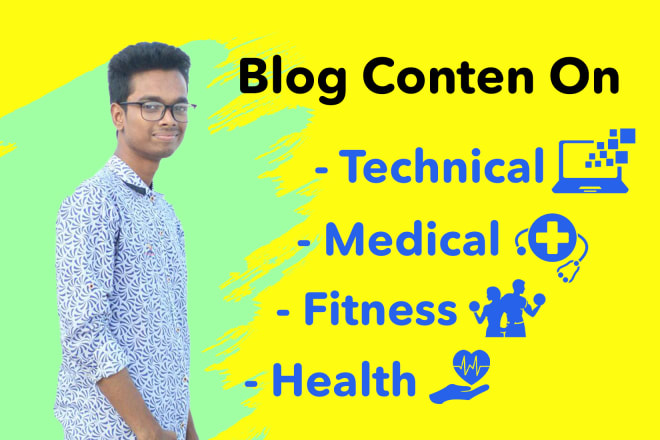 I will write on technical, medical, health, parenting and fitness