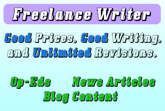 I will write opinion pieces or news articles for you