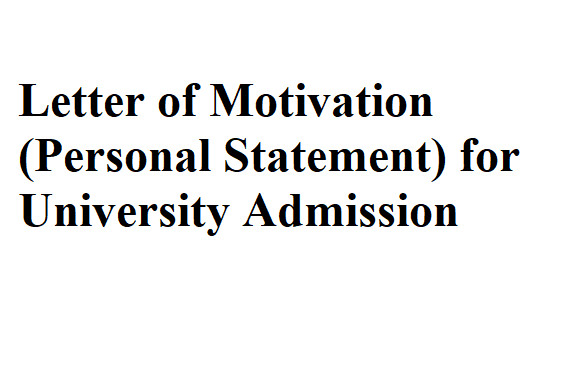 I will write the motivational letter for masters admission