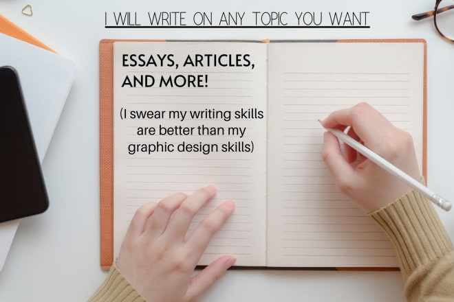 I will write you an editorial, post, or article on any subject