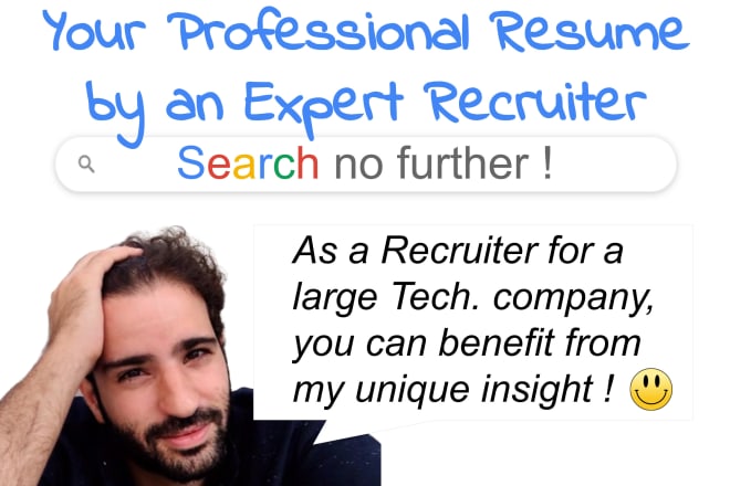 I will write your professional resume targeted to recruiters