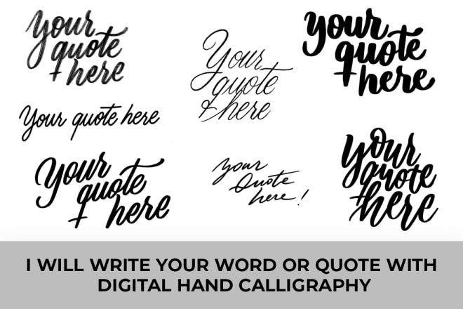 I will write your quote with beautiful custom hand calligraphy