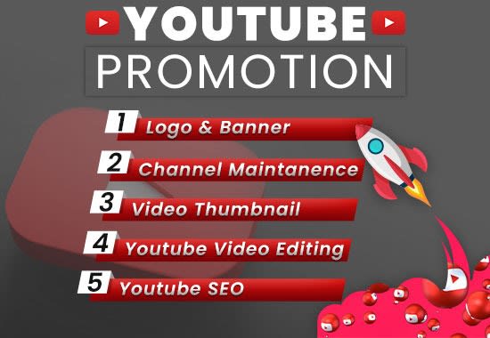 I will youtube promotion services and much more