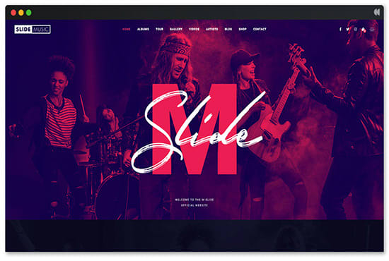 Our studio will offer complete music website design
