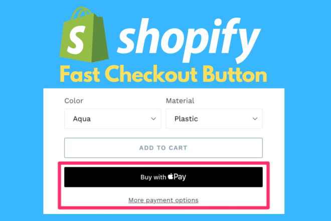 I will add fast checkout button to shopify store