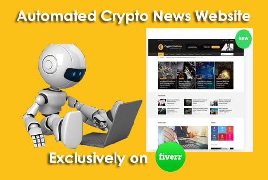 I will build autopilot crypto bitcoin news site for passive income