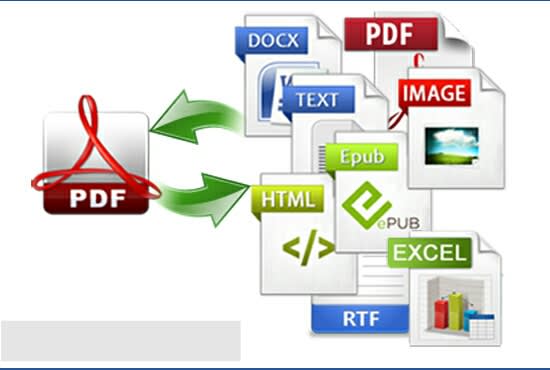 I will convert all your documents from and to pdf, epub, kindle