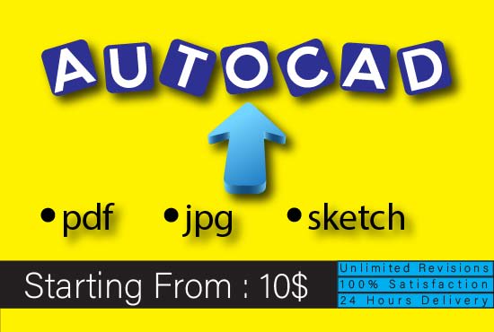 I will convert any pdf, blueprint, sketch or image drawing to autocad deliver dwg, dxf