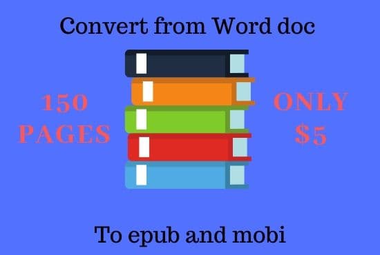 I will convert word into epub and mobi