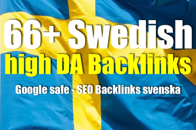 I will create 66 swedish high da dofollow up to pr9 link seo backlinks to rank high