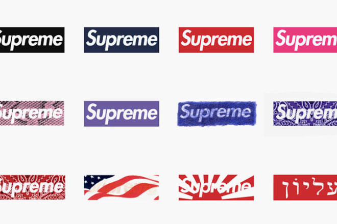 I will create a custom supreme box logo design