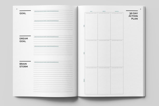 I will create a journal planner template