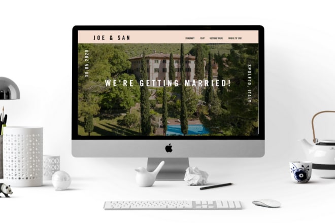 I will create a personalized wedding website for you