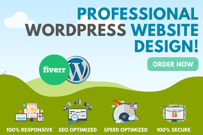 I will create a professional wordpress website design or blog