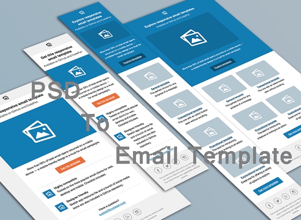I will create a responsive email newsletter and signature template