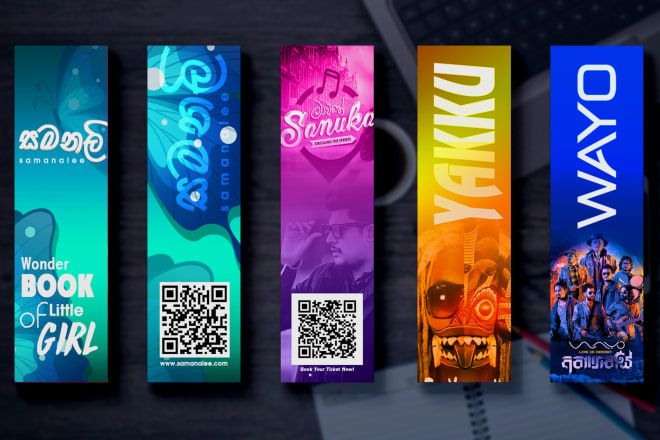 I will create an outstanding printable bookmark design