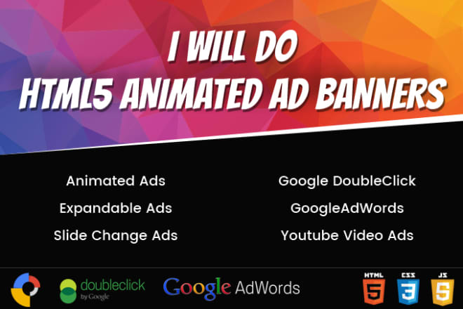 I will create html5 animated banners and amphtml banners