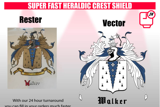 I will create logo heraldic shield, family crest