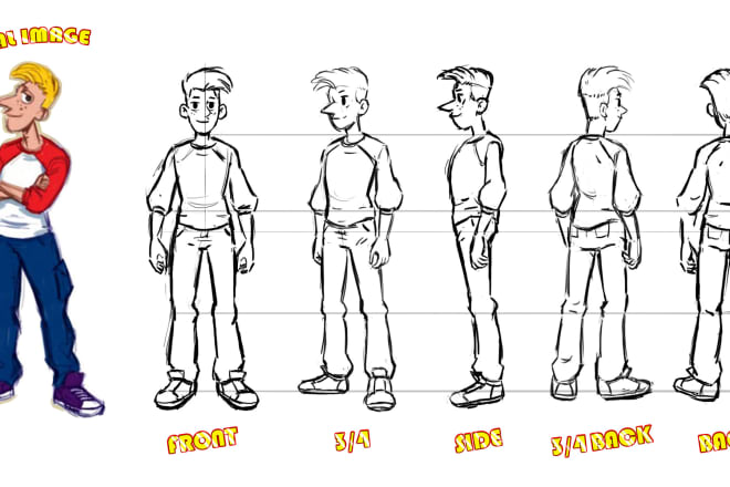 I will create model sheet of your character