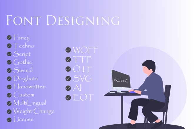 I will create modify and design amazing fonts