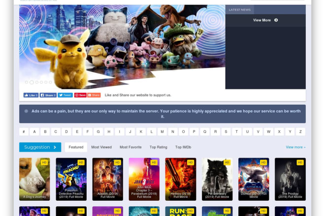 I will create movies and tv shows auto embed wordpress website 2020